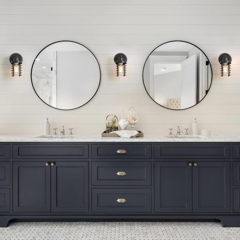 Industrial 1-Light Cage Metal Wall Sconces Lighting for Bedroom