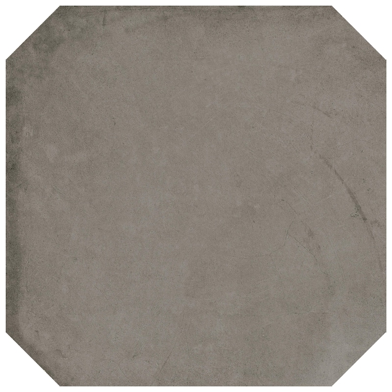 Merola Tile Laverton Octagon Grafito 7-7/8" x 7-7/8" Porcelain Floor and Wall Tile