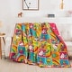 preview thumbnail 13 of 63, Sanrio Hello Kitty and Friends Quilted Blanket 90x90 - Rainbow Red