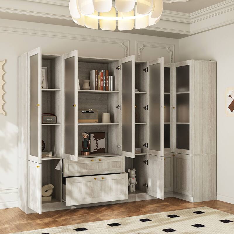 Elegant White Modular Bookcase: Stylish and Flexible Storage Solution for Your Home