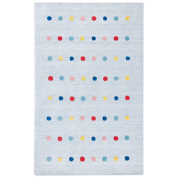 slide 2 of 7, SAFAVIEH Kids Jayshree Polka Dot Wool Rug 5' x 8' - Grey - Rectangle
