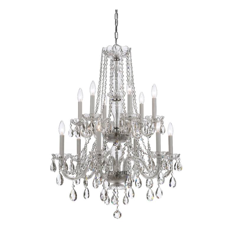 Crystorama Lighting Group Traditional Crystal 12 Light 26" Wide - Polished Chrome
