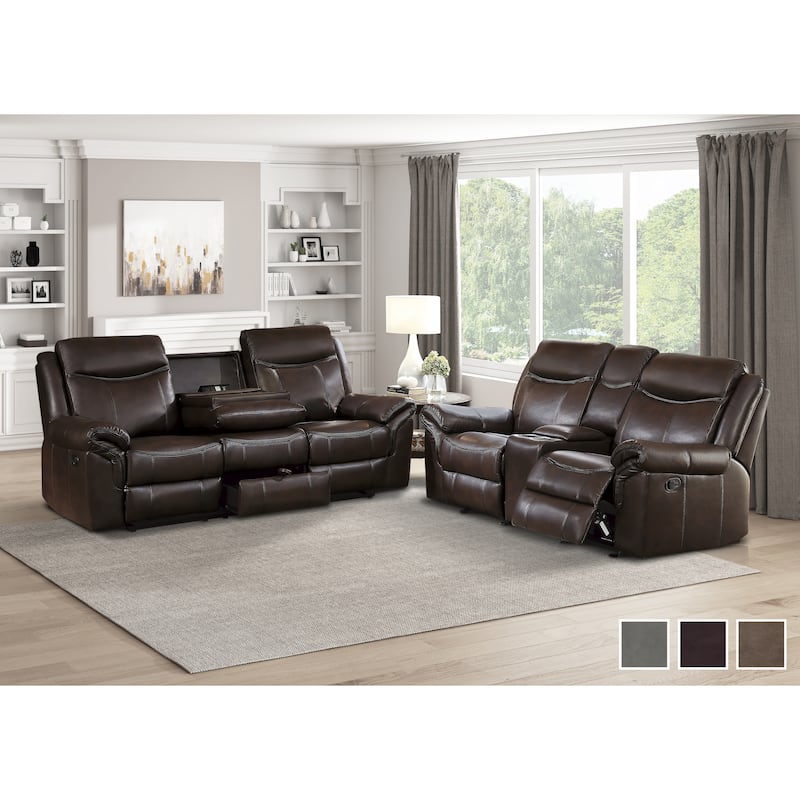 Brisa 2-Piece Manual Reclining Living Room Sofa Set