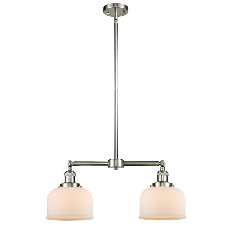 Innovations Lighting Large Bell 2 Light 24" Wide Linear Chandelier
