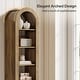 preview thumbnail 19 of 19, 74.8-Inch Arched Tall Bookshelf, 6-Tier Rustic Wooden Bookcase