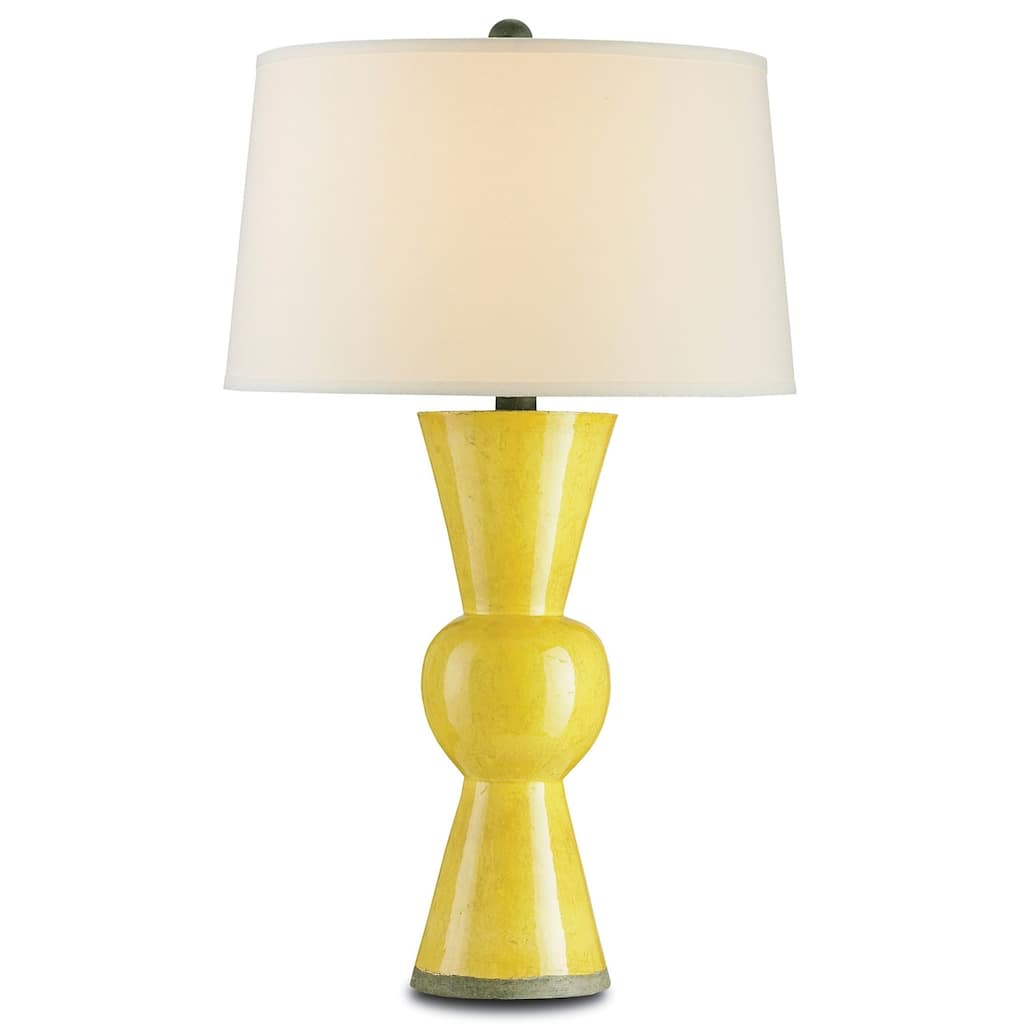Currey & Company Upbeat Yellow Table Lamp - 31"h x 18"dia