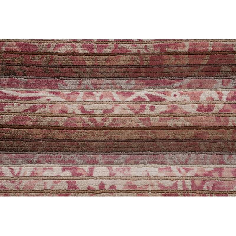 Abstract / Modern Accent Rug Handmade Oriental Wool Carpet - 2'8"x 4'8"