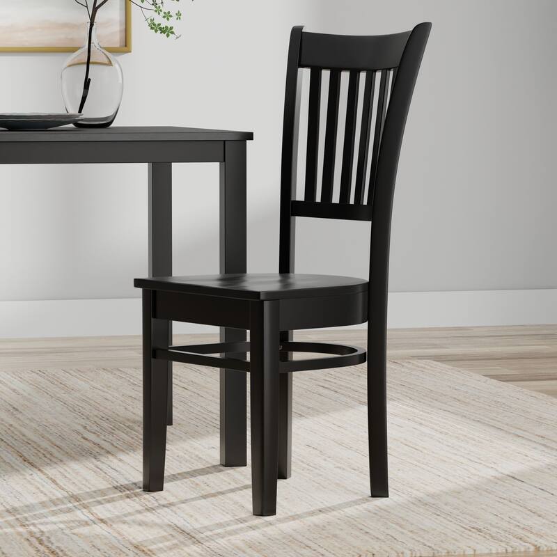 5-Piece Dining Set, 48" Rectangle Wood Table and Spindle Chairs