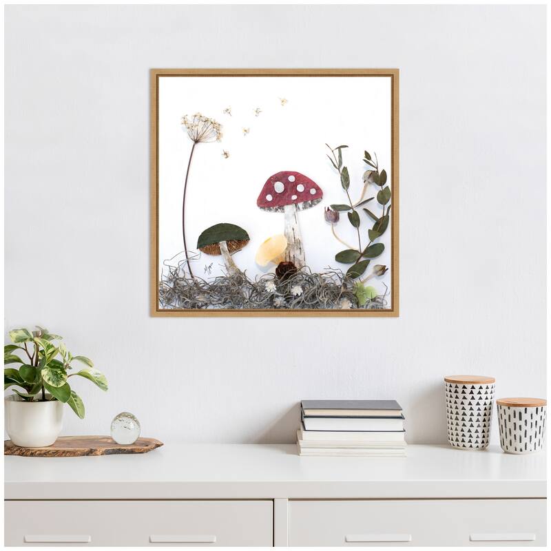 Kate and Laurel Mushroom No. 2 by Madeline Jeppesen Framed Canvas Wall Art Print