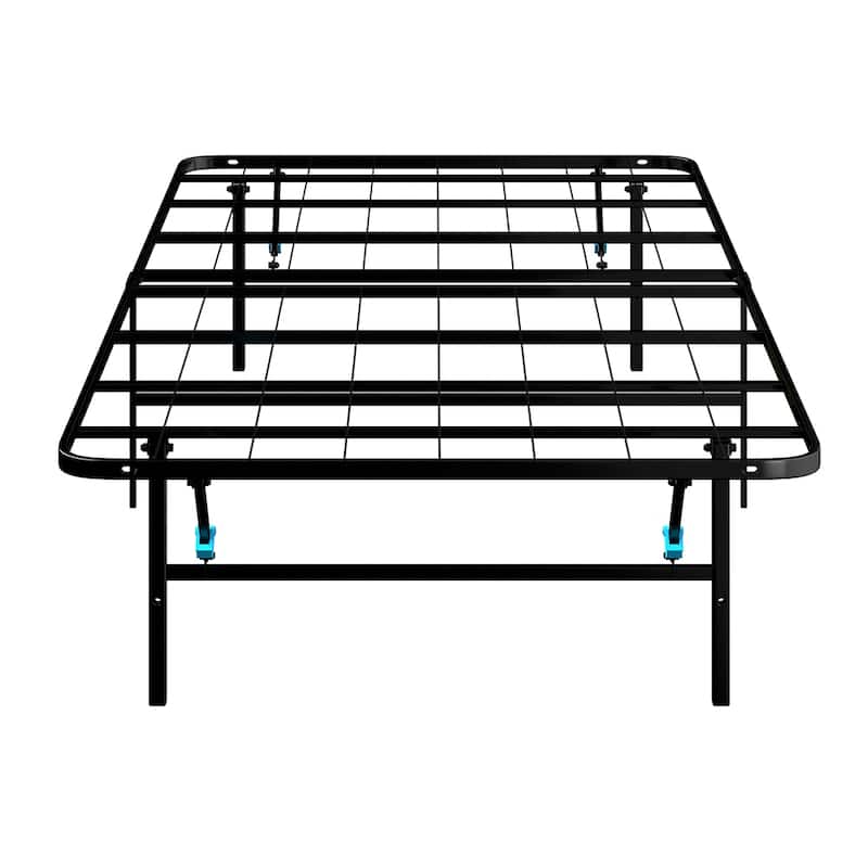 Black No Tool Assembly Foldable Bed Frame