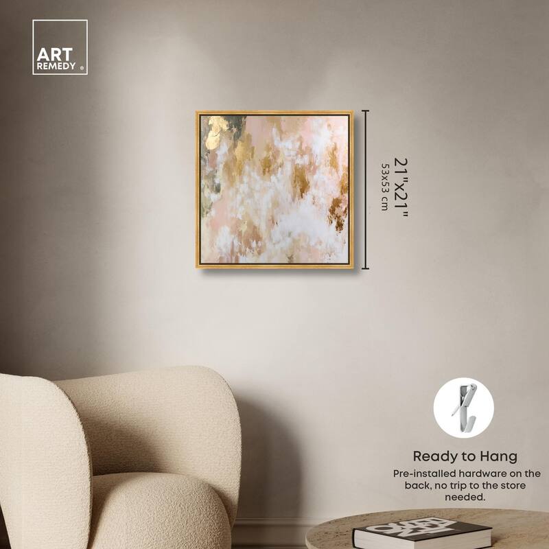 Golden Glimmer Gesture III Canvas by Art Remedy