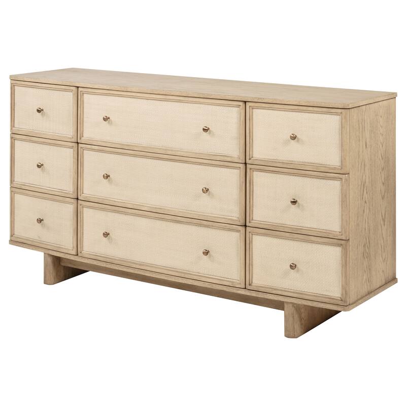 Kailani 9-drawer Dresser Beige Oak