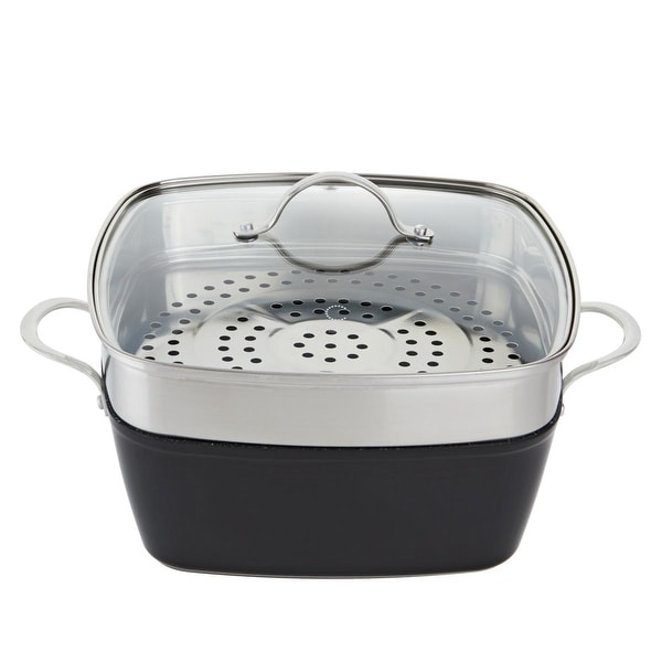 Curtis Stone Dura-Pan 4-piece Chef's Square Saute Set Model 690-881. Opens flyout.