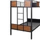 preview thumbnail 12 of 11, Twin over Twin Size Modern Style Metal Bunk Bed with Safety Rail and Ladder
