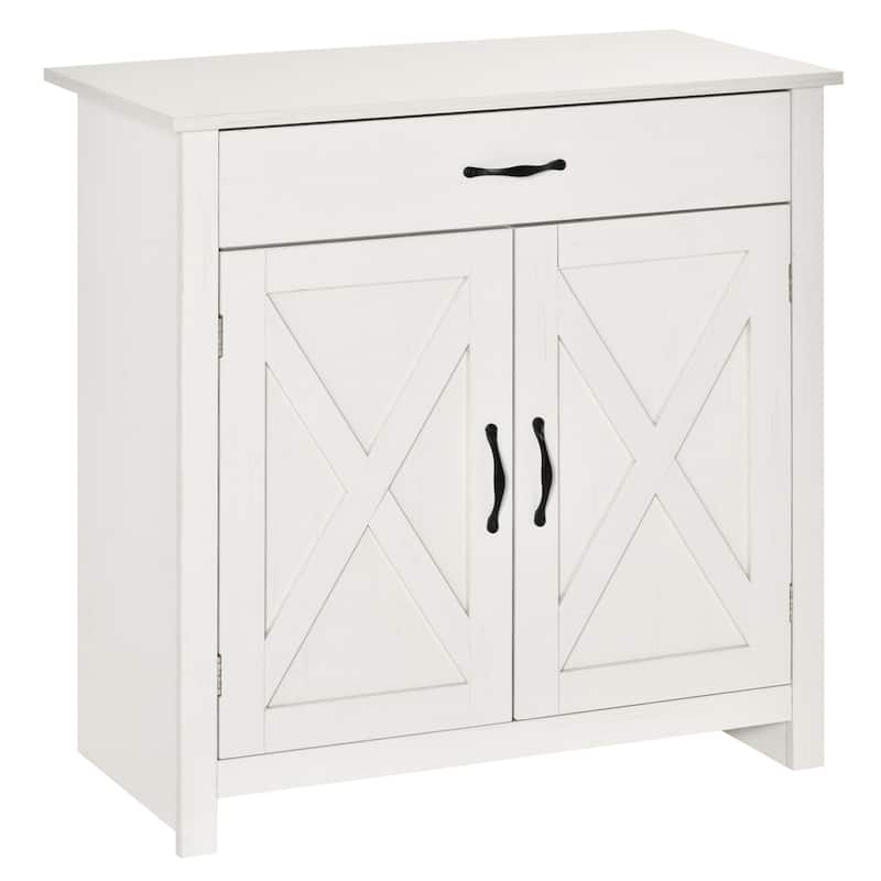 Barn Door Style Sideboard Buffet Cabinet, 32" Accent cabinet