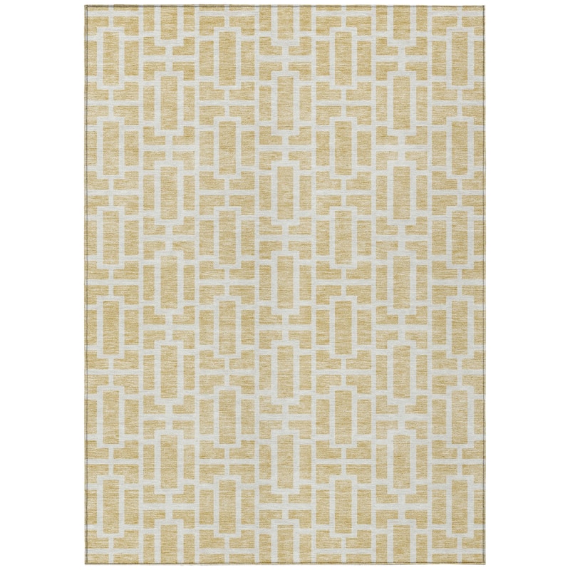 Machine Washable Indoor/ Outdoor Chantille Contemporary Geo Rug