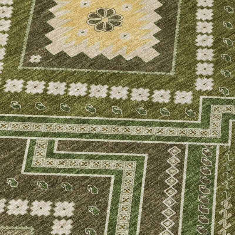 HomeRoots Tribal Transitional Rectangle Outdoor Rug