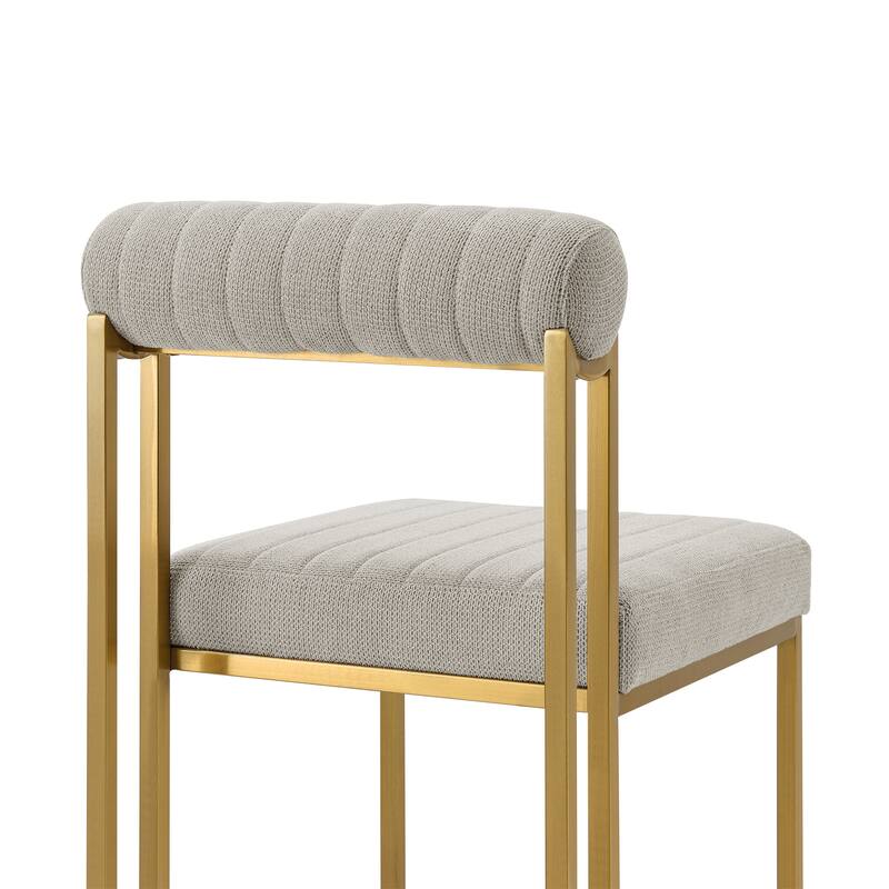 Anastasia Modern Upholstered Metal Dining Chairs - Set of 2