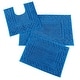 preview thumbnail 6 of 11, 3-Piece Diamond Border Skid-Resistant Bath Rug Set