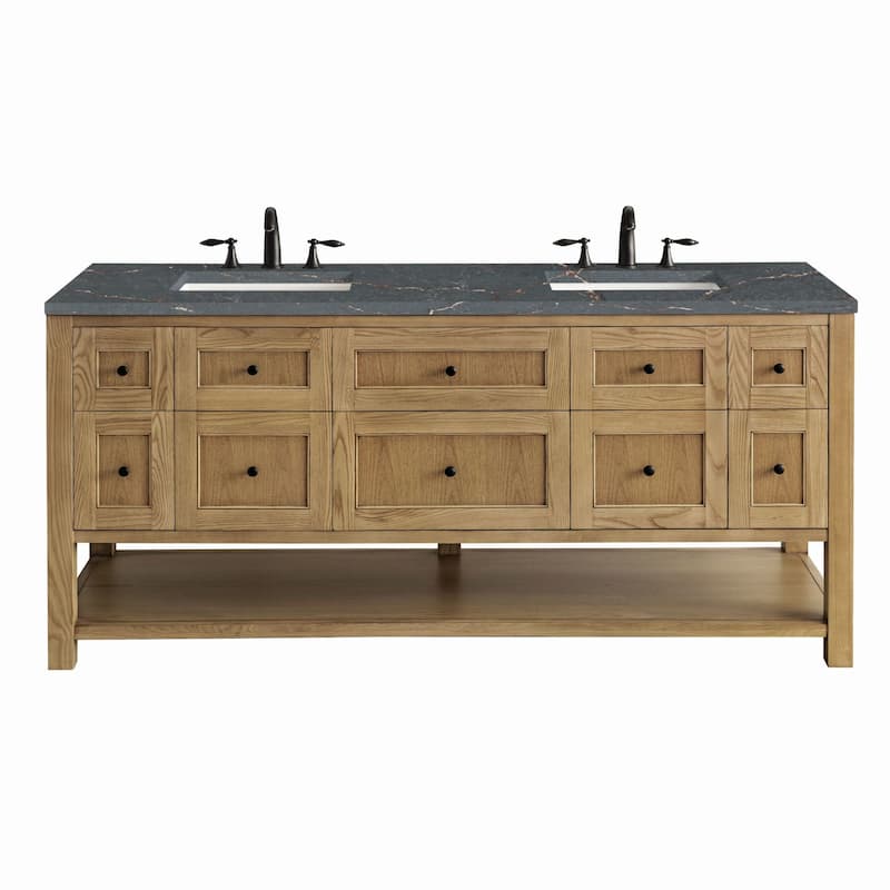 James Martin Vanities 330-V72-3PBL Breckenridge 72" Free Standing - Light Natural Oak
