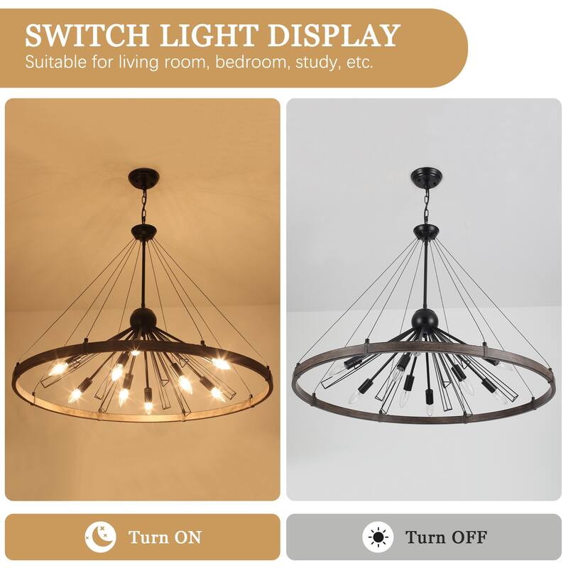 9-Light Candlestick Sputnik Foyer Chandelier Lighting Modern Linear Chandelier for Dining Room Kitchen Island