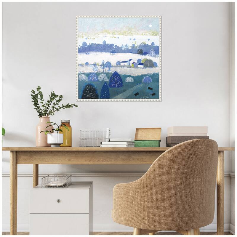 Kate and Laurel Sylvie Winter Dales Framed Canvas by Giuliana Lazzerini
