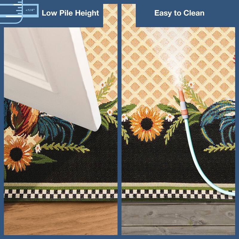 Liora Manne Marina Country Rooster Indoor/Outdoor Rug