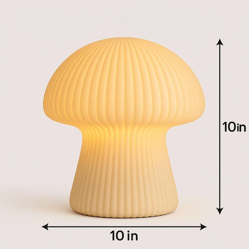 Aria Home Mushroom Table Lamp Sculpted Sandstone Led Rgb Compatible