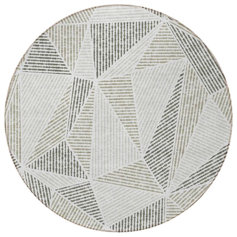 HomeRoots Geometric Transitional Rectangle Outdoor Rug