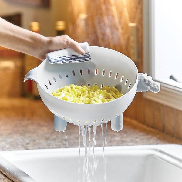 Shop What On Earth Hippo Colander Animal Accent Strainer Bowl