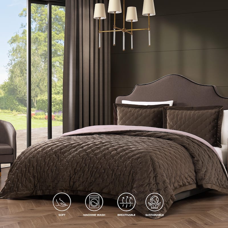 Bebejan 3 Piece Velvet Comforter Set