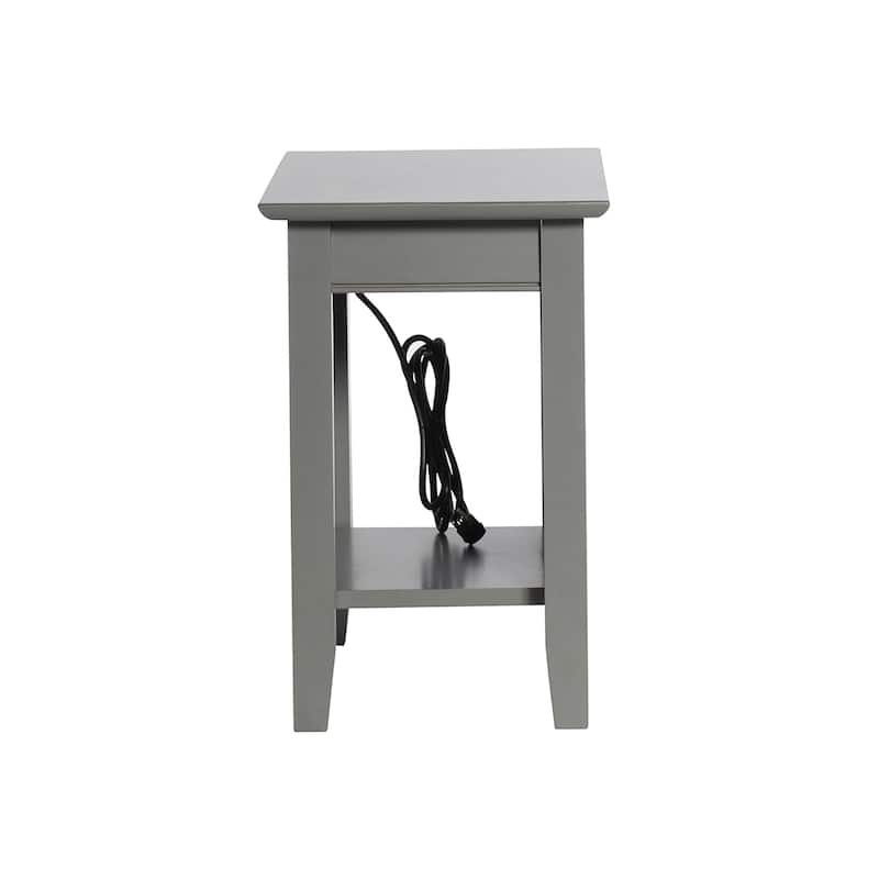 AFI Nantucket Chair Side Table with Built-in Charger