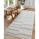 preview thumbnail 7 of 11, Livabliss Scandinavian Berlin Stripe Area Rug 6'7" x 9' - Ivory/Black
