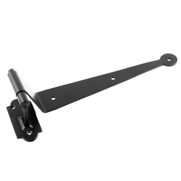 Black Wrought Iron Offset Lift Off Pintle Strap Hinge 113/4 in. Hinges