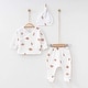 preview thumbnail 2 of 4, Autumn Leaf Baby Clothes Set - 3 Pcs White