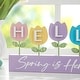 preview thumbnail 11 of 16, Glitzhome Easter Wooden/Metal Tulips/Bunny Family Spring Theme Table Decor