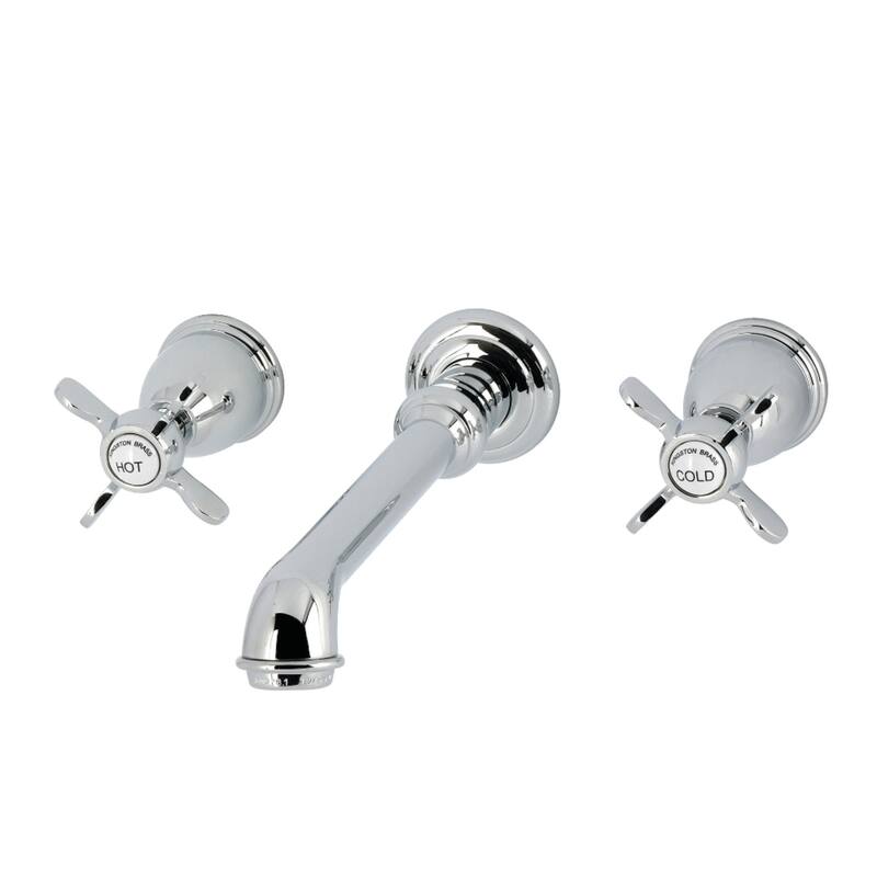 Kingston Brass Essex Double-Handle Wall Mount Bathroom Faucet - Polished Chrome