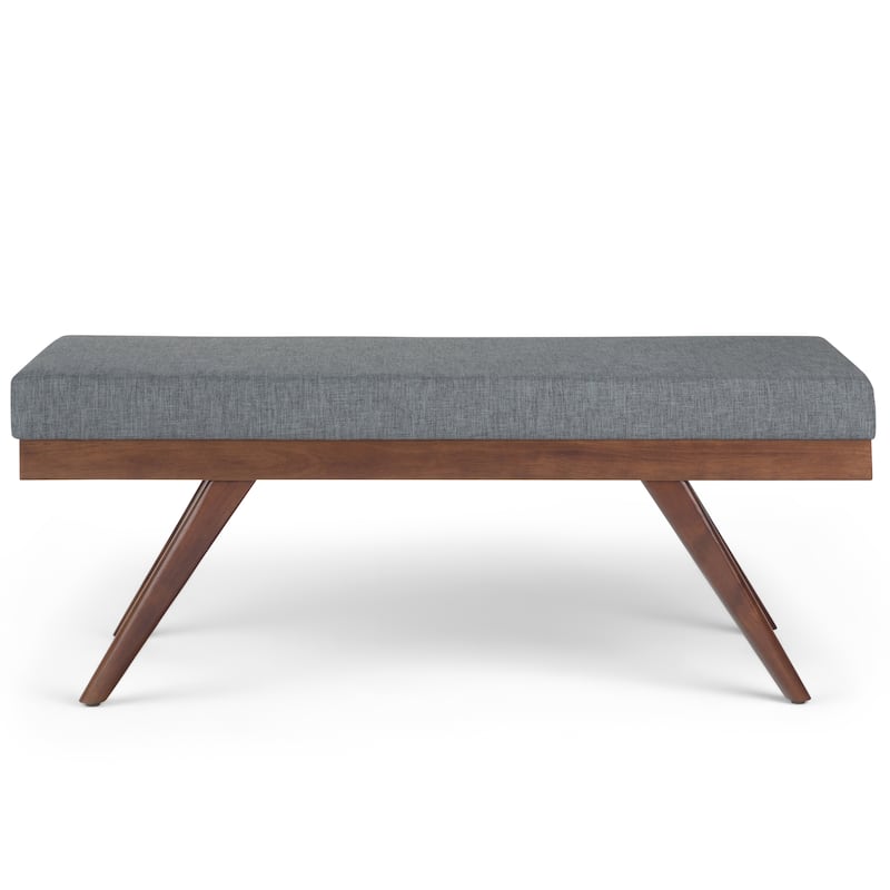 WYNDENHALL Nadine 48 inch Wide Mid Century Modern Rectangle Ottoman Bench