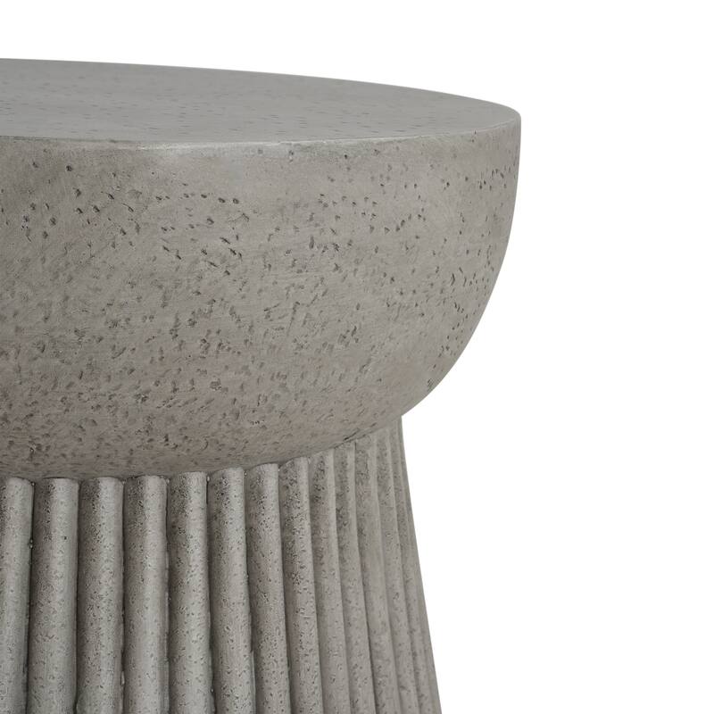Christopher Knight Home - Isabella Outdoor Travertine Concrete Side Table