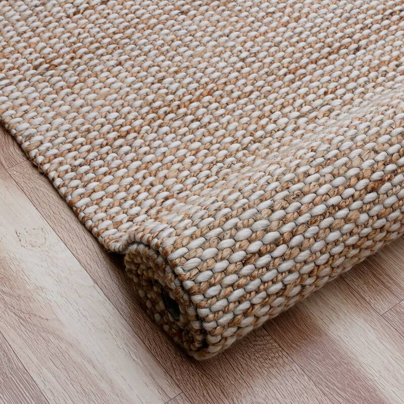 Sevita Farmhouse Jute and Wool Blend Indoor Area Rug