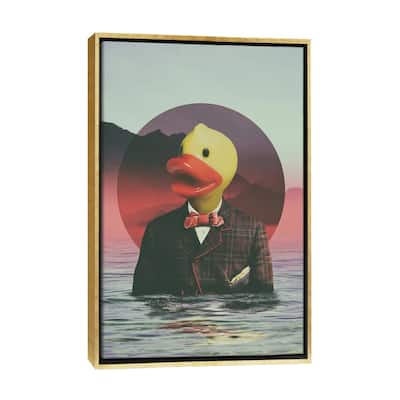 iCanvas "Rubber Ducky" by Ali Gulec Framed Canvas Print