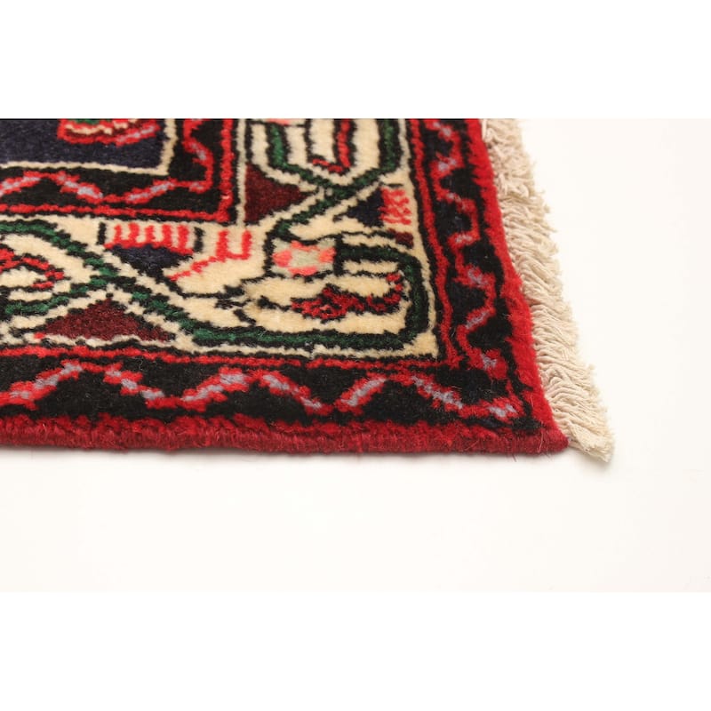 ECARPETGALLERY Hand-knotted Andelz Red Wool Rug - 2' 6" x 9' 5"
