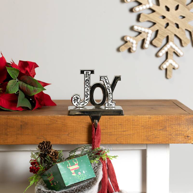 Joy Christmas Stocking Holder - 4.75"