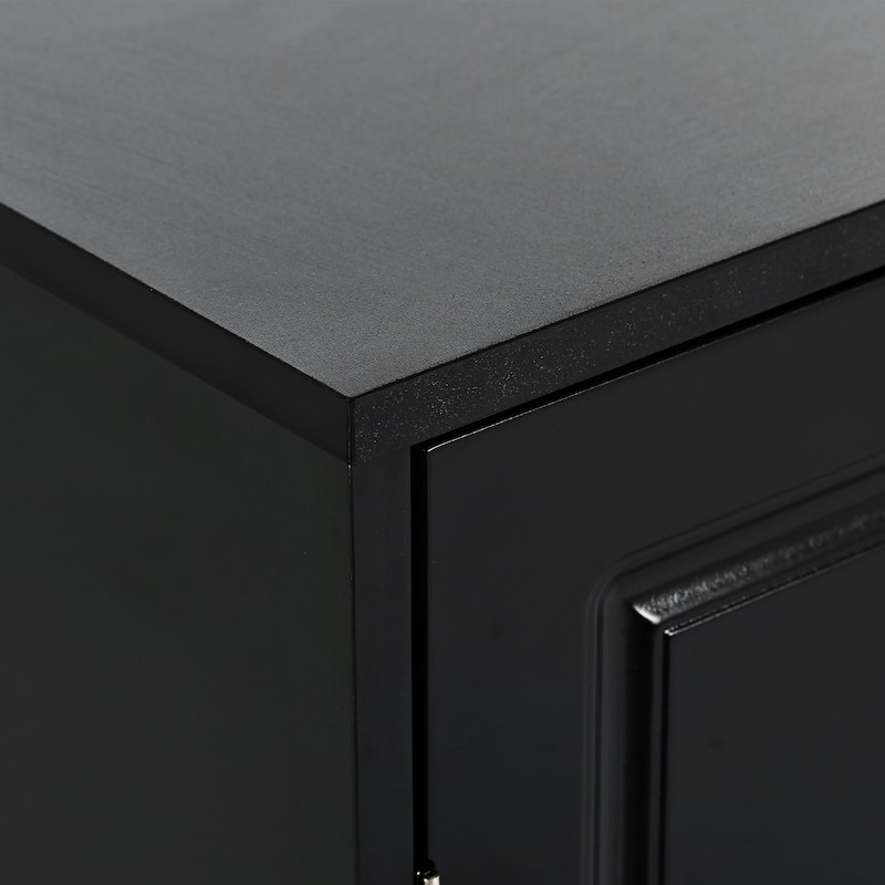 Roomfitters Sleek Shoe Cabinet with Adjustable Shelves, Minimalist Storage Organizer and Space-Saving Sideboard