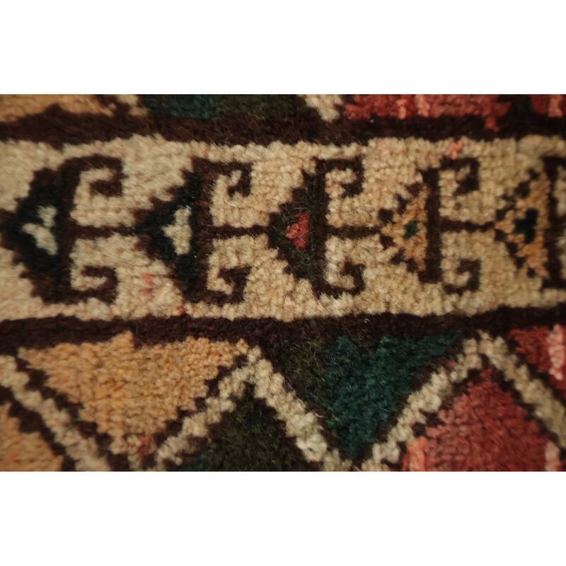 Hand Knotted Oriental 100% Wool Carpet Traditional Tribal Red Shiraz Area Rug - 7' 6'' X 4' 1''