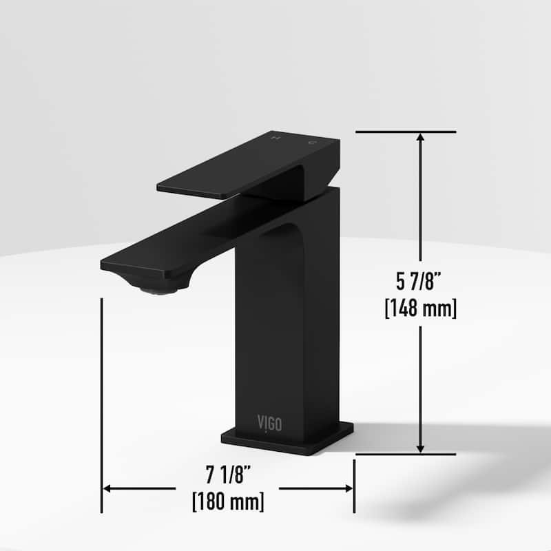 VIGO Dunn 6" H Single Handle Single Hole Bathroom Faucet