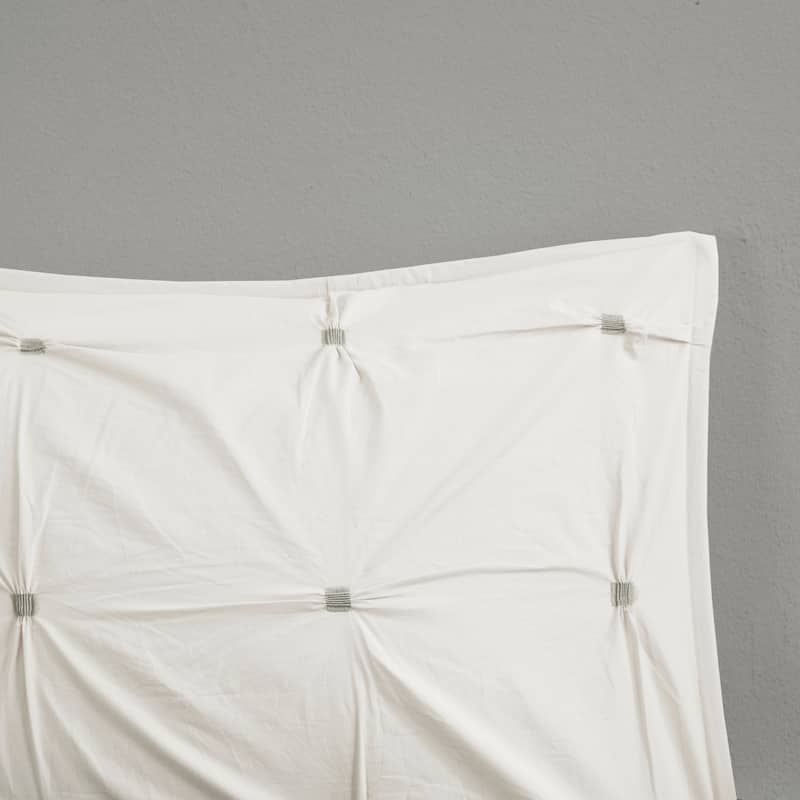 INK+IVY Masie 3 Piece Elastic Embroidered Cotton Comforter Set