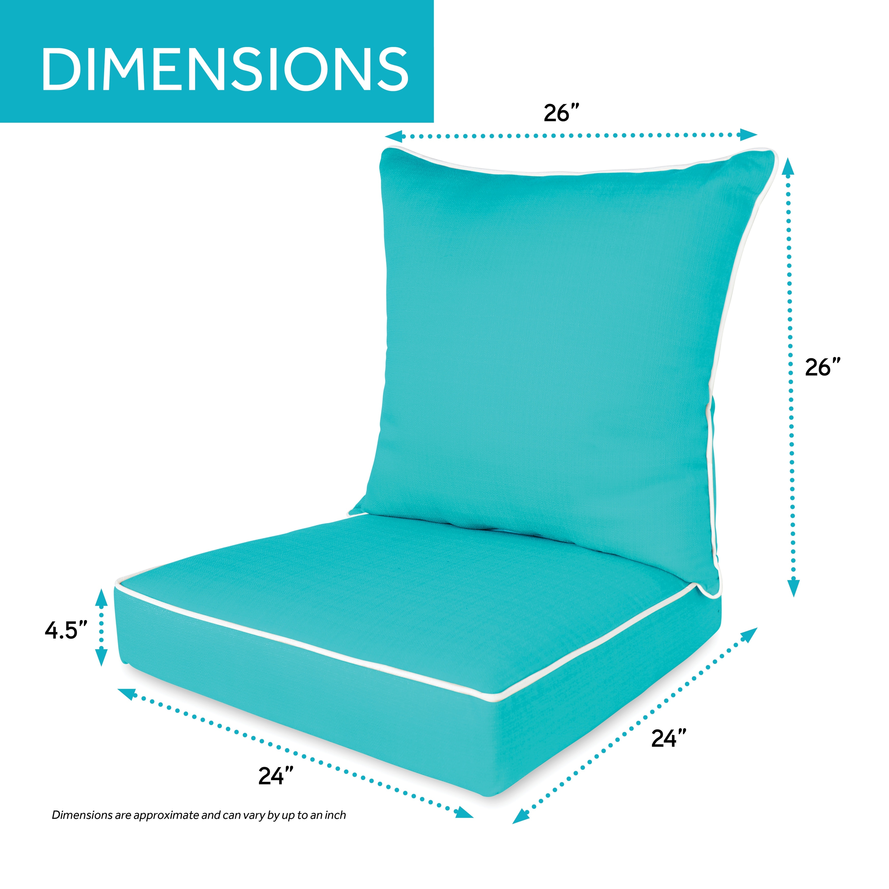 Outdoor Indoor 2 Piece Deep Seat Cushion Set for Patio Furniture Bed Bath Beyond 33827363