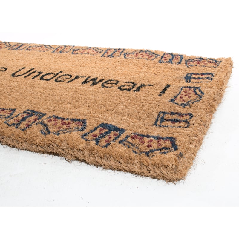 'Nice Underwear' Coir Door Mat
