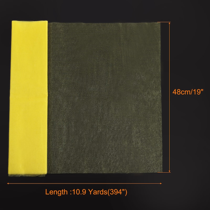 19" by 10.9 Yard Tulle Fabric Backdrop Curtains for Decor Wedding - Goose Yellow
